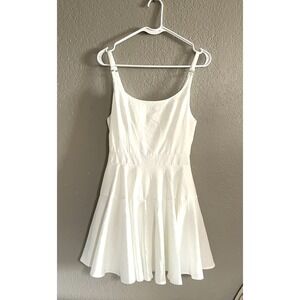 Meimei Studios White    Twill Seamed Mini Dress Size Small
